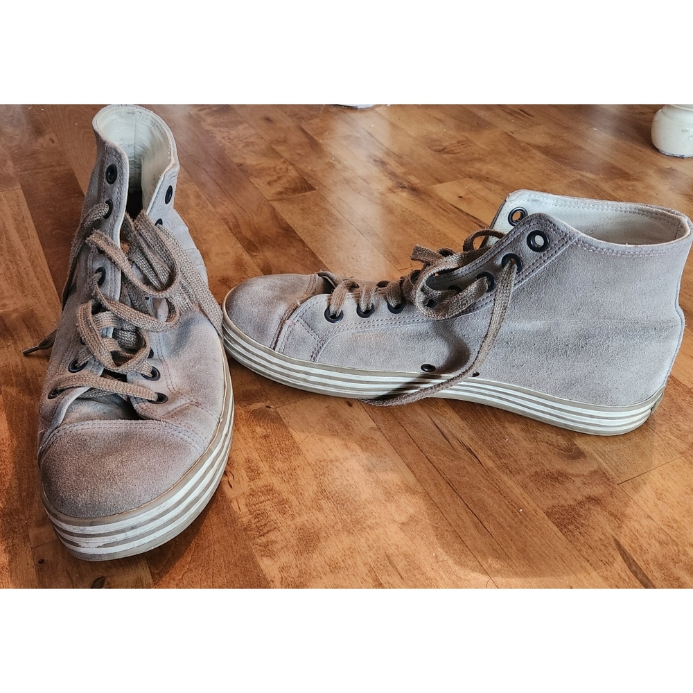 Hogan Men High-Top Suede Sneakers - Picture 2 of 6